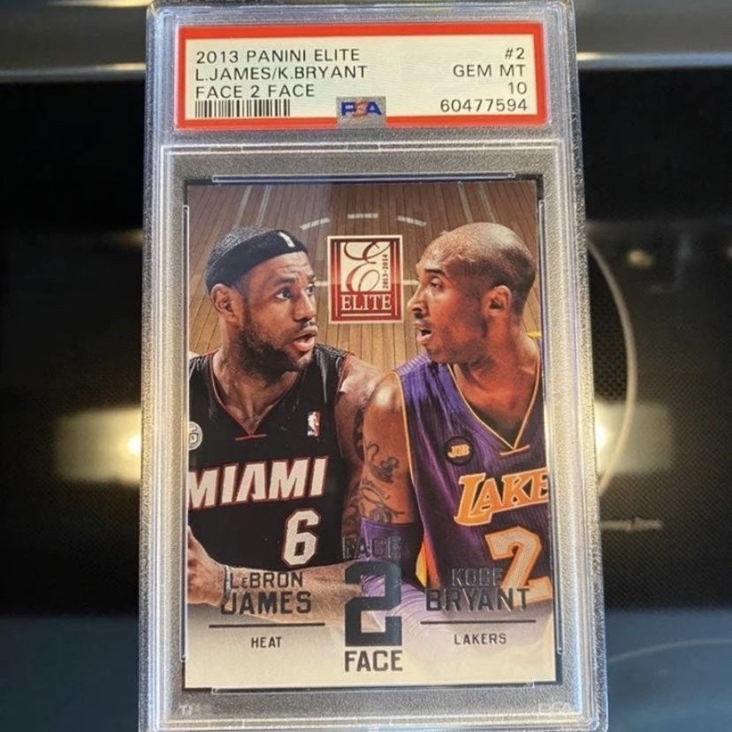 2013 Panini Elite Kobe Bryant & Lebron James Face 2 Face - RARE LOW POP  ICONIC CARD - Lakers Jersey 24 Collectibles - RARE PSA 10 GEM MINT - $1199  OBO for Sale in Carlsbad, CA - OfferUp