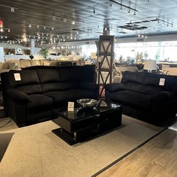 Black Sofa And Loveseat