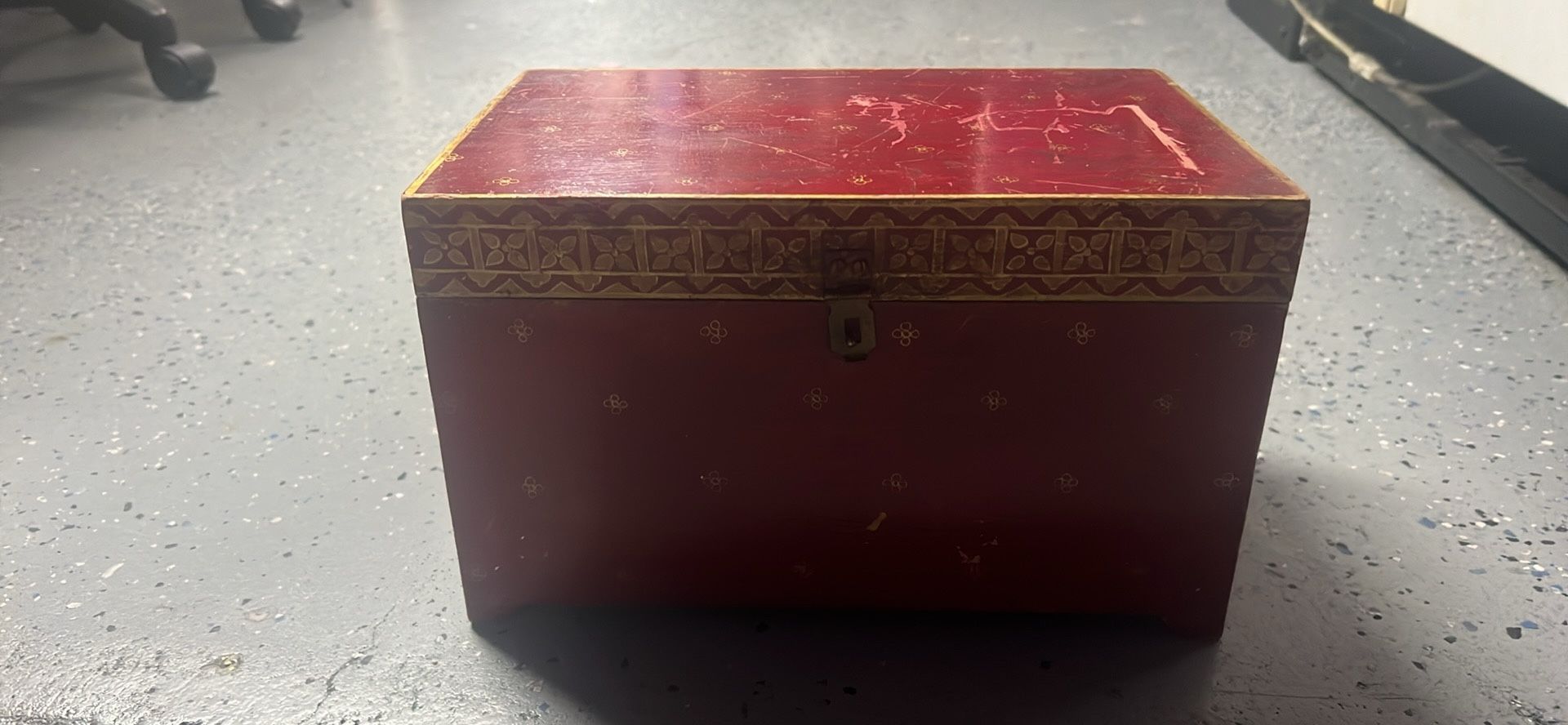 Indian Red Wooden Box