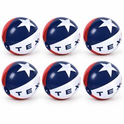Core Innovations Texas-Themed Inflatable Beach Ball – Red, White & Blue, 14”  6-pack