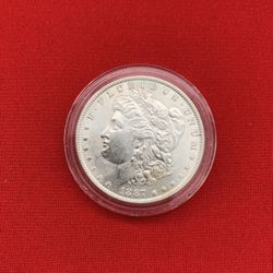 1887 P Morgan Silver Dollar 