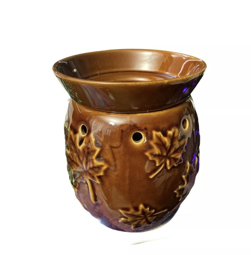 Scentsy Montpelier Fall/Maple Leaf Discontinued Full-Size Wax Warmer NEW NIB