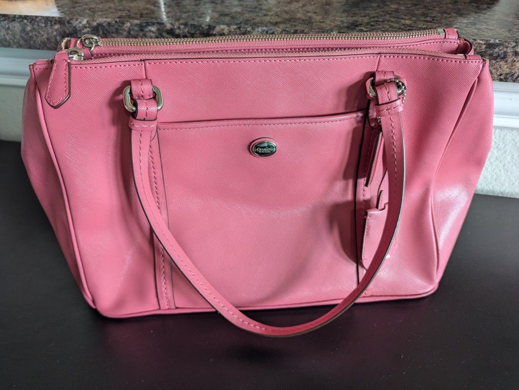 Coach Peyton Jordan Double Zip Carryall – Pinkish Coral