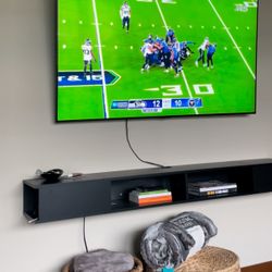 70 Inch Black Floating TV Stand