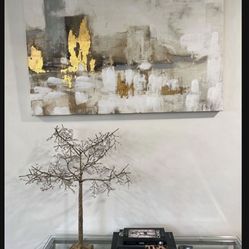 Wall art  (Golden And Beige)