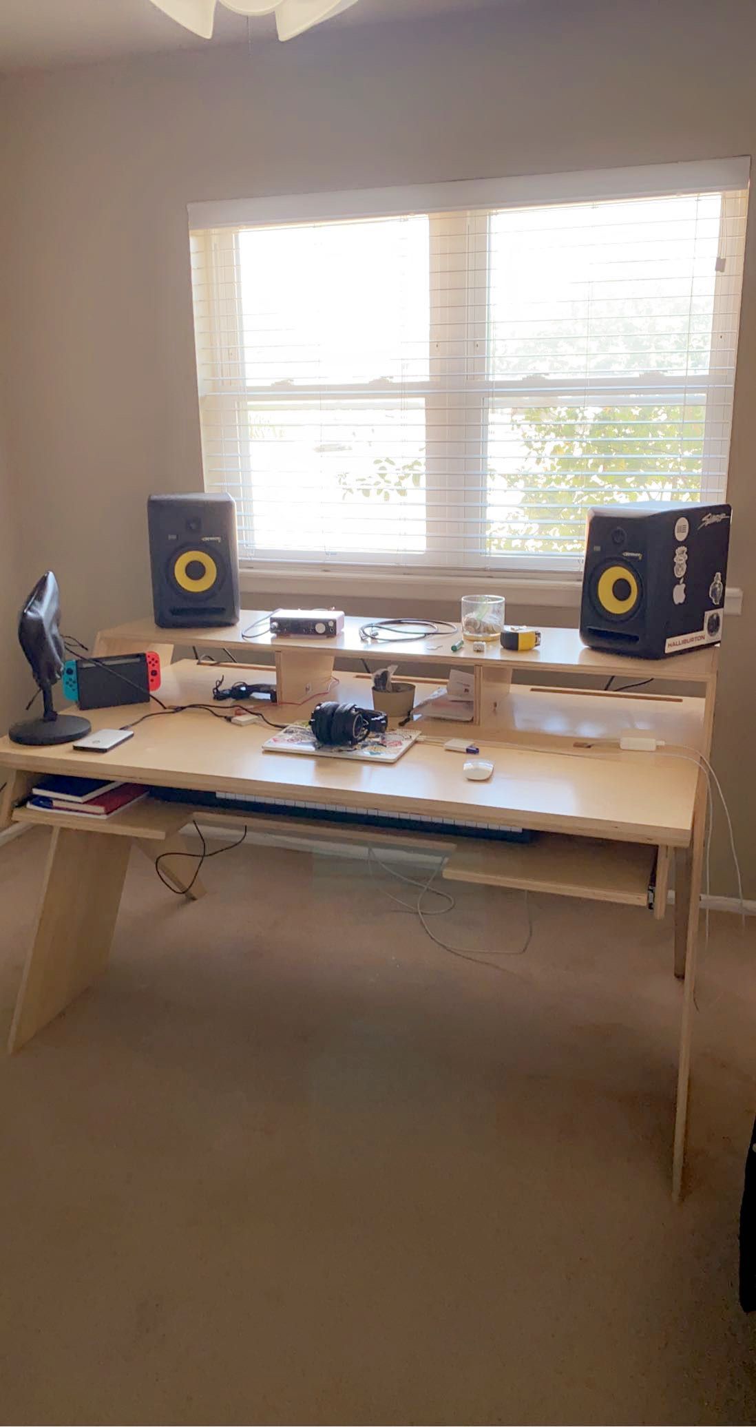 Output Studio Desk with Keyboard Tray