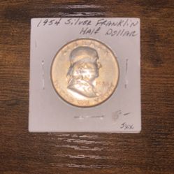 1954 Franklin silver Dollar