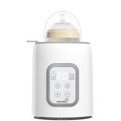Bottle Warmer, GROWNSY 8-in-1 Fast Baby Milk Warmer with Timer for Breastmilk or Formula, Accurate Temperature Control, with Defrost, Sterili-zing, Ke