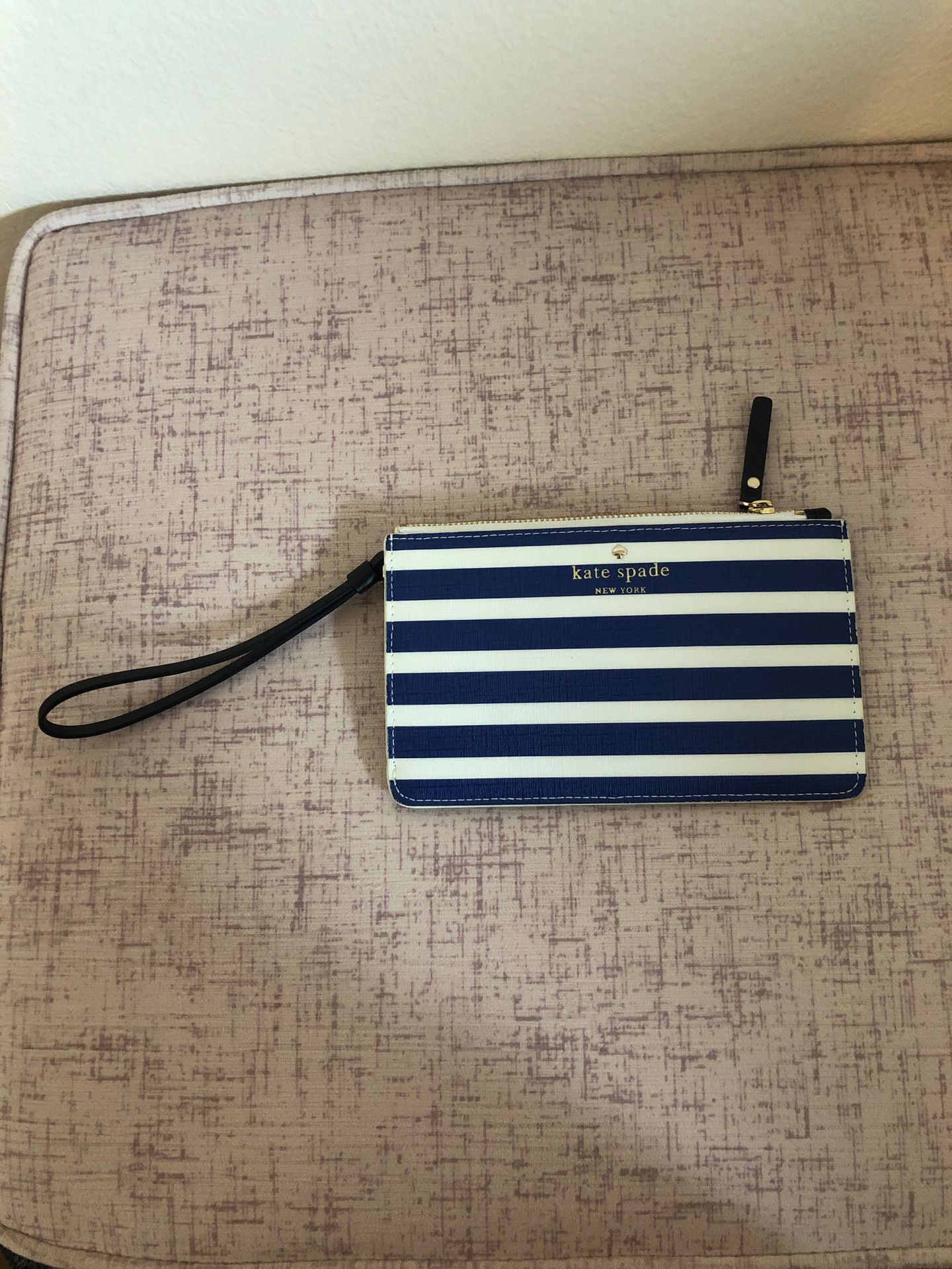 Kate Spade Wallet white and blue stripes