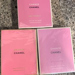 3 Brand New Luxury Perfume For Womens Chance Chanel 100ml