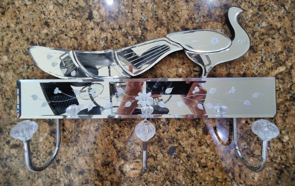 Vintage Art Nouveau Mirrored Rack