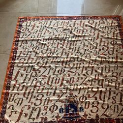 Armenian Silk GM Shawl “Lettres d’Erevan” 53X53