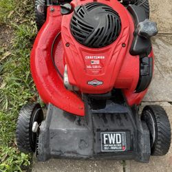 Lawn Mower Craftsman Start Right Up Excellent Condition Front Wheels Drive Self Propelled Work Perfect 