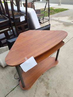 Wooden computer desk