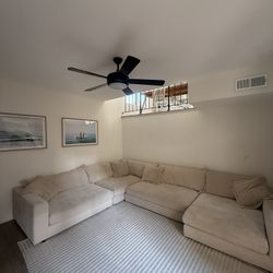 LS Supreme Lounger Washable Sectional Sofa Couch  Originally $3k+