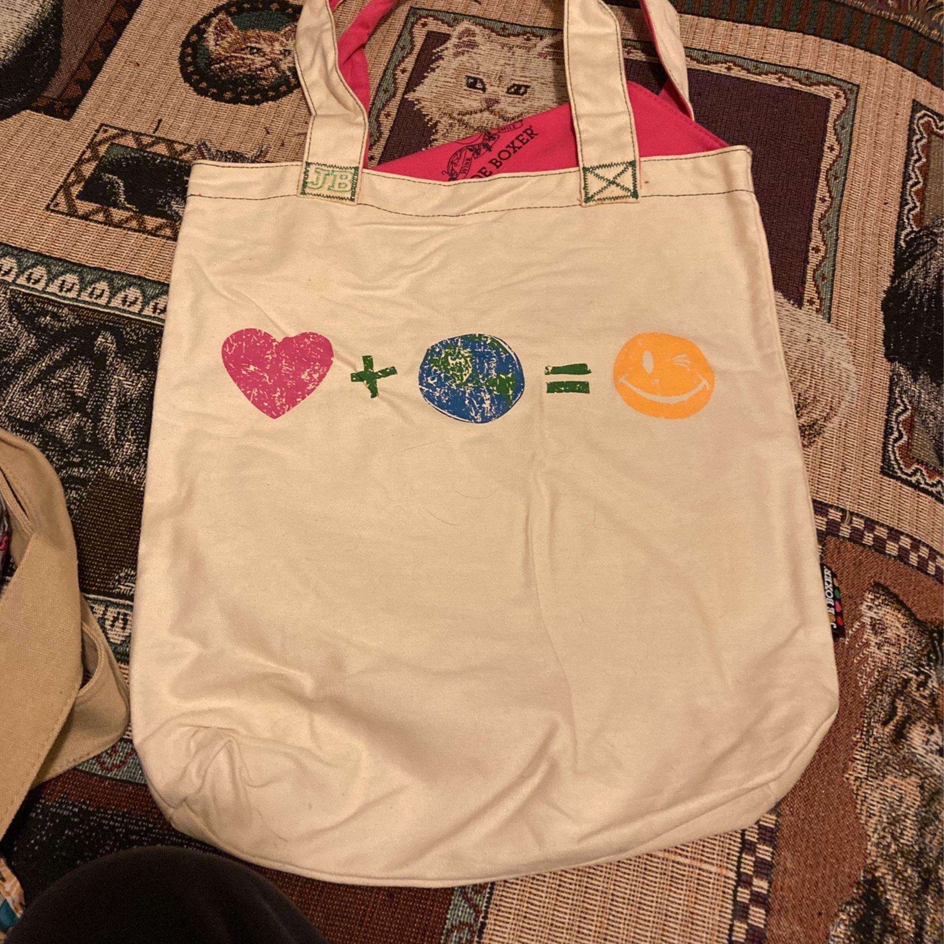 Peace And Love Tote Bag