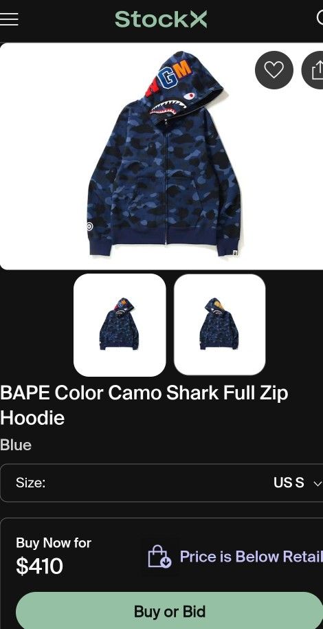 Blue Camo Bape Hoodie