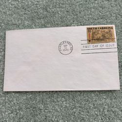 1970 First Day Of Issue Cover Commemorating The South Carolina Tricentennial #1407
