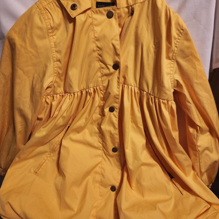 Ralph Lauren yellow raincoat kids size M (8-10)