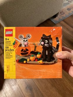 Retired Halloween Lego Cat and Mouse Lego Set