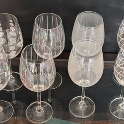 Mikasa "Cheers" Etched Wine Glass Set - Set of 8
