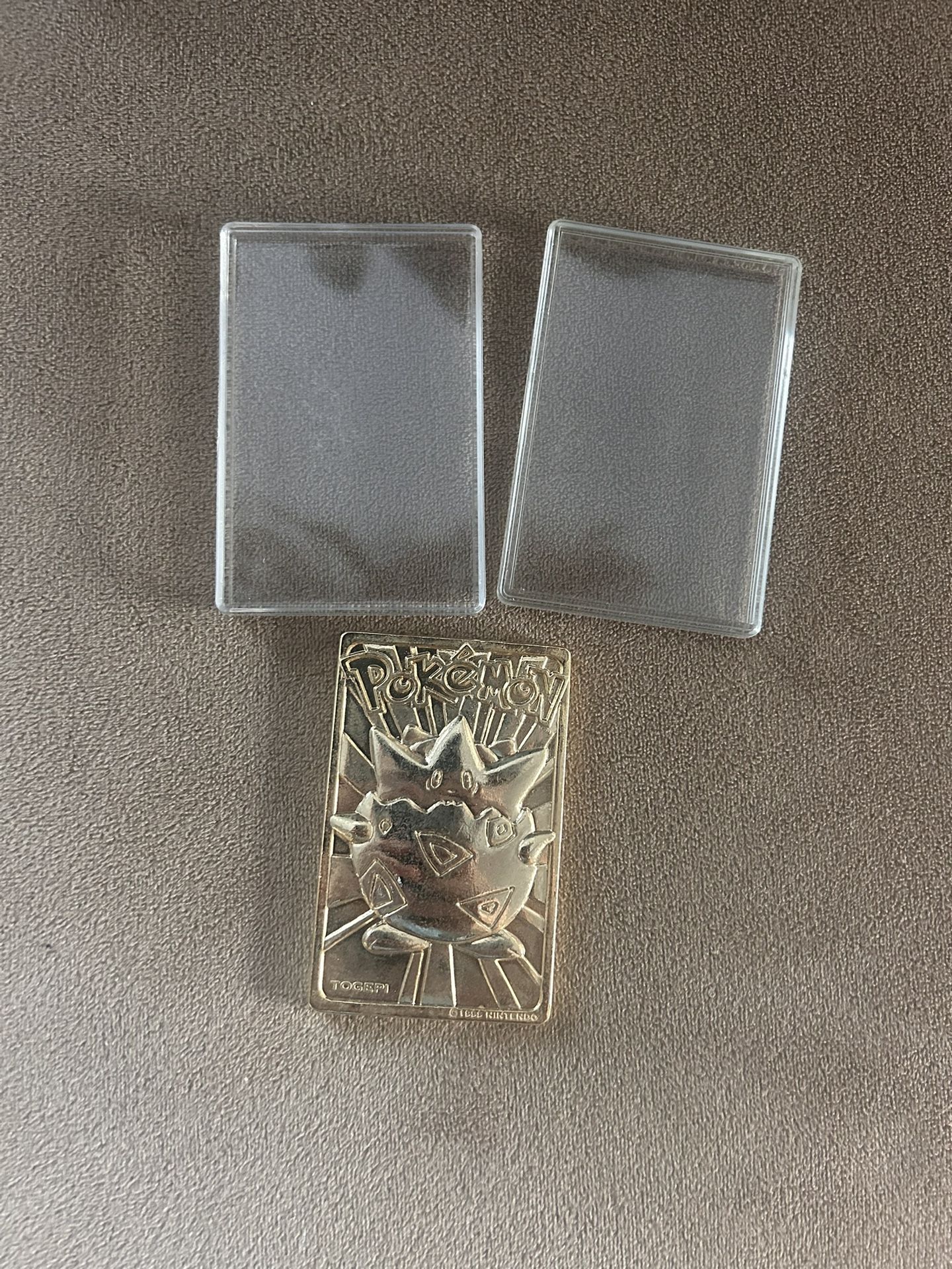 1999 Nintendo Pokemon 24k Gold Plated Charisse’s Metal Card With A Plastic Case