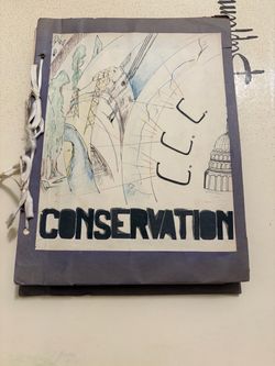1938 Conservation Scrapbook Fumi Kuroda CCC TVA New Deal Handmade 10x13