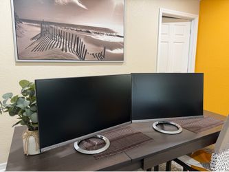 2 Asus office monitors, 21”