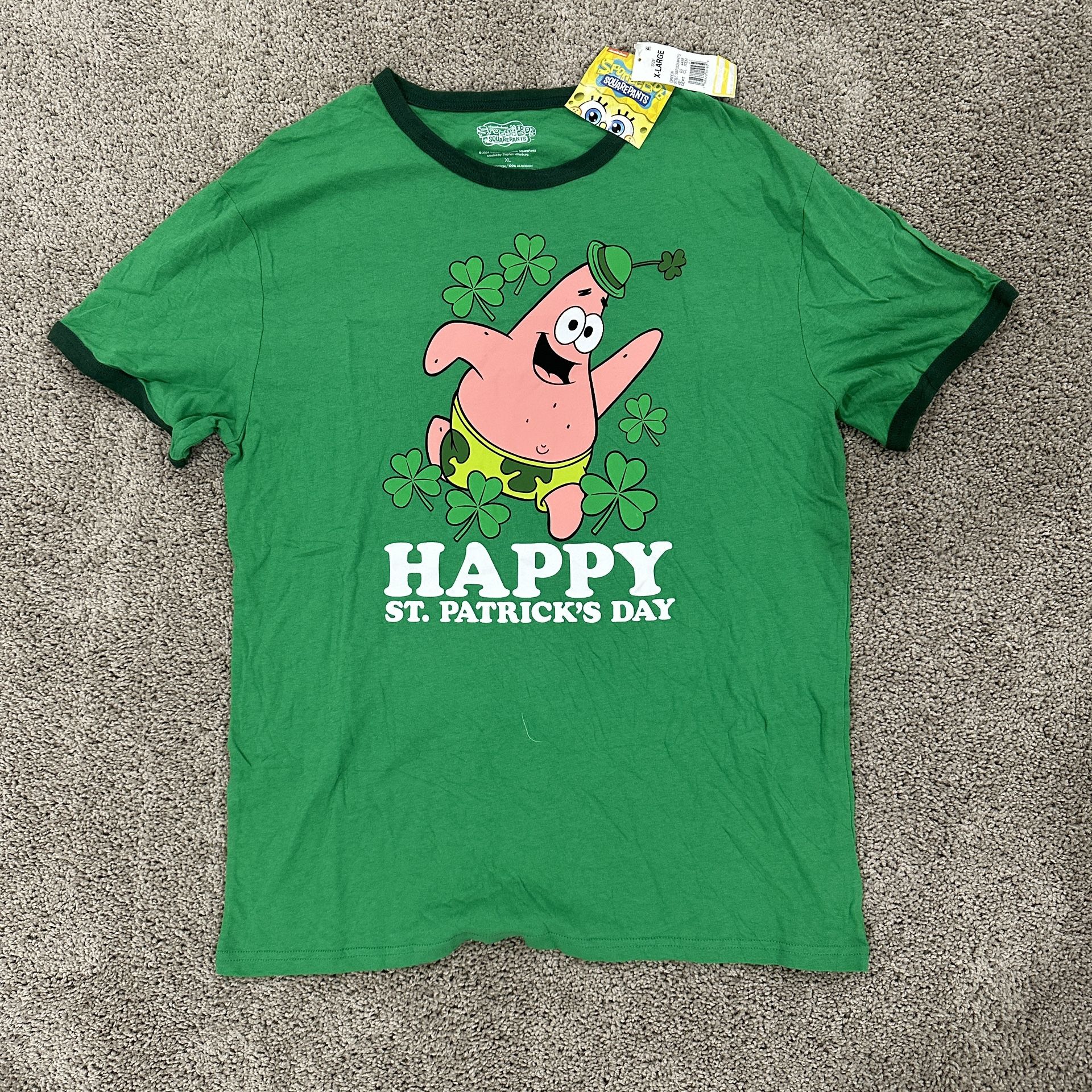 SpongeBob St. Patrick's Day T-Shirt Size XL