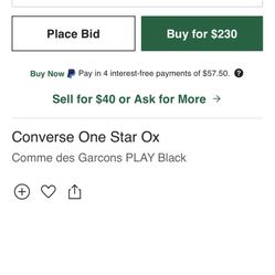 Converse One Star Ox Size 10. 145$