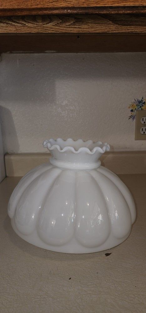 Vintage Milk Glass Lamp Shade
