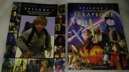 Set of 2 star wars the phantom menace movie books