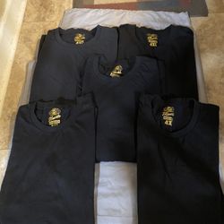 Muerte Hustle Daily Men’s T Shirt. Size 4 XL Black, Crewneck Short Sleeve (5) piece bundle. 