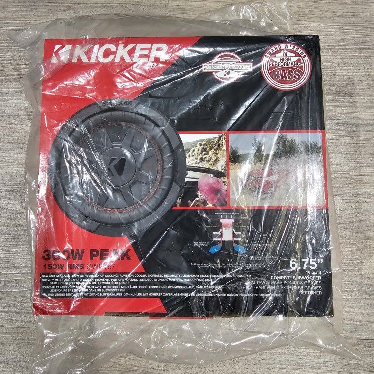 5 Brand New KICKER 48CWRT674 CompRT 6.75" Subwoofer, DVC, 4-ohm