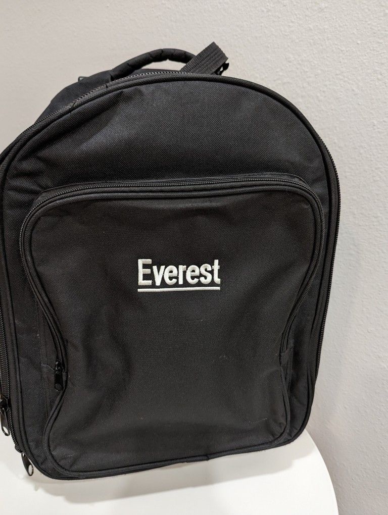 Everest Unisex Black Wheeled Backpack Bag Luggage Travel Hiking College Student Rolling