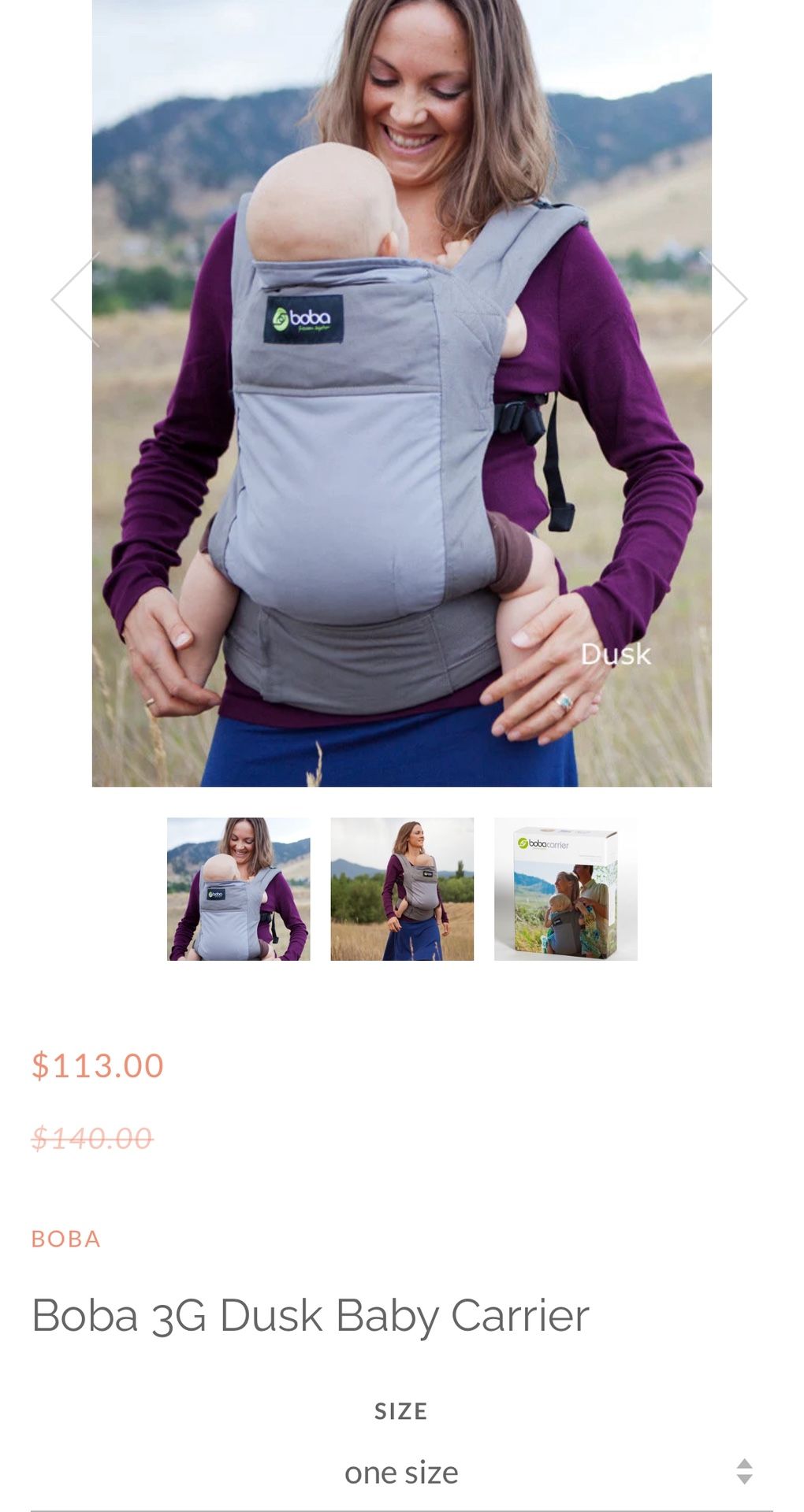 Boba 3G Baby Carrier