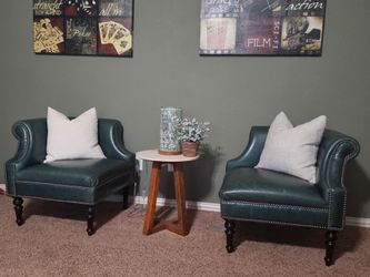 Bernhardt "Caroline" Leather Corner Chair