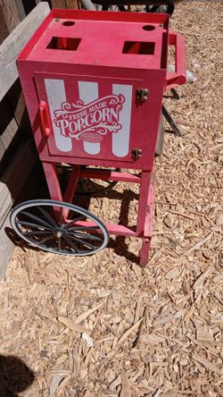 Nostalgia Electrics Popcorn Machine Cart/Stand Only – Red Vintage Style