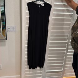 DKNY black Keyhole Open Back Dress