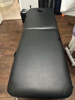 Portable Folding Massage Table – Black Adjustable Spa Esthetician Bed