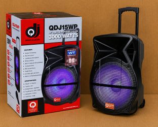 15" Battery Powered Bluetooth Speaker Wireless Microphone 3000 Watt KaraokeDJ 🚨 Payment Options Available 🚨 No Credit Needed 🚨