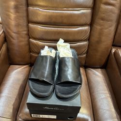 Kenneth Cole New York Men’s Leather Sandals in Black Size 10