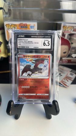 🔥 Radiant Charizard Japanese CGC 6.5 – Black Flame Deck Build Box
