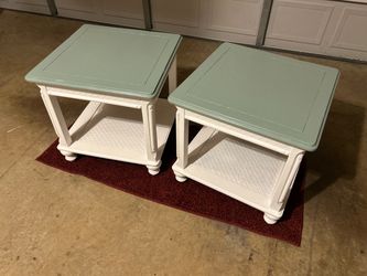 Beautiful pair of coastal cottage end tables in excellent condition. OBO