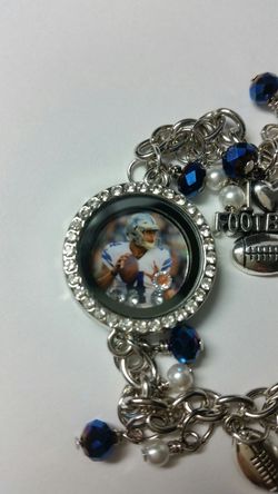 Cowboys Beaded Charm Bracelet