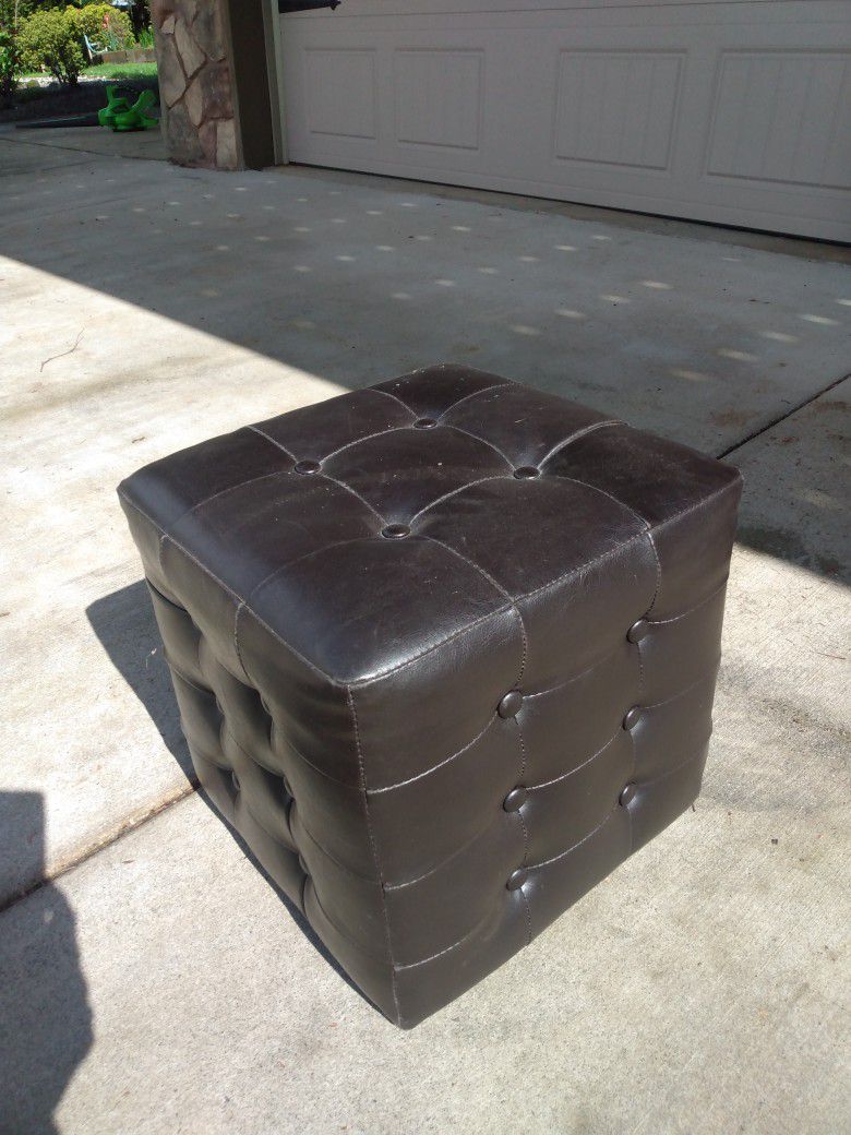 Small Leather Footstool
