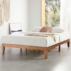 Queen mattress with wood base