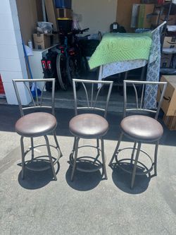 3 Swivel Barstools