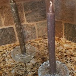 Antique Candle Holders-set Of 2