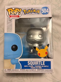 Funko Pop Pokémon Squirtle #504 Silver Vinyl Figure